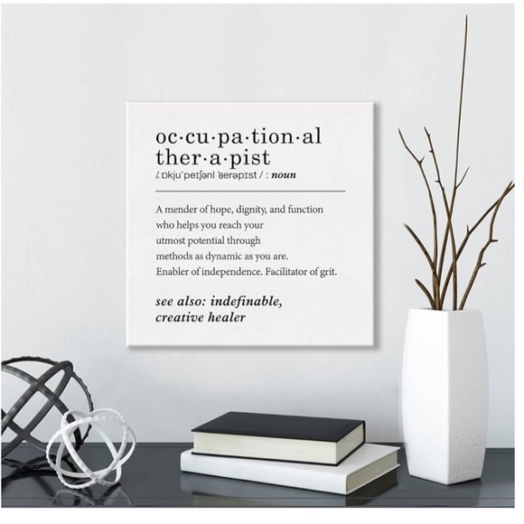 Occupational Therapist Definition Canvas Wall Art 8x8 Framed - Picture 1 of 4